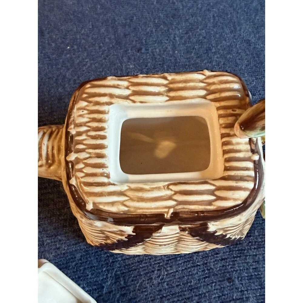 Omnibus Fishing Creel Basket Teapot 5